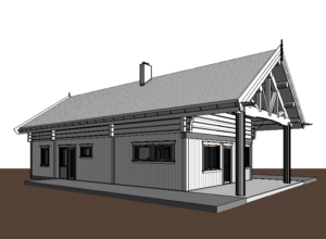 3D mudel majast